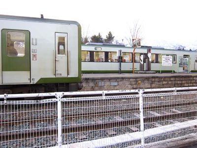 Train from Nagano to Nozawa Onsen